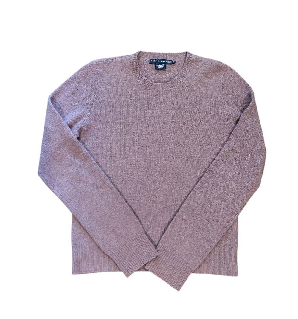 Vintage 90s Ralph Lauren Sweater Women's Lilac Purple Merino Wool Angora Soft